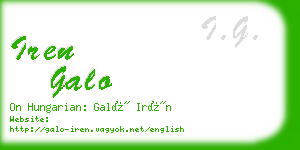 iren galo business card